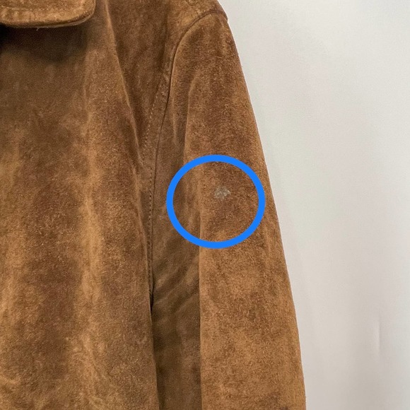J.Crew Button Down 100% Brown Leather Suede Coat Jacket Size Large #4066 - Picture 11 of 13
